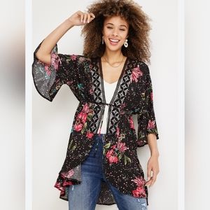 NEW Tie front kimono size m